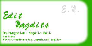 edit magdits business card